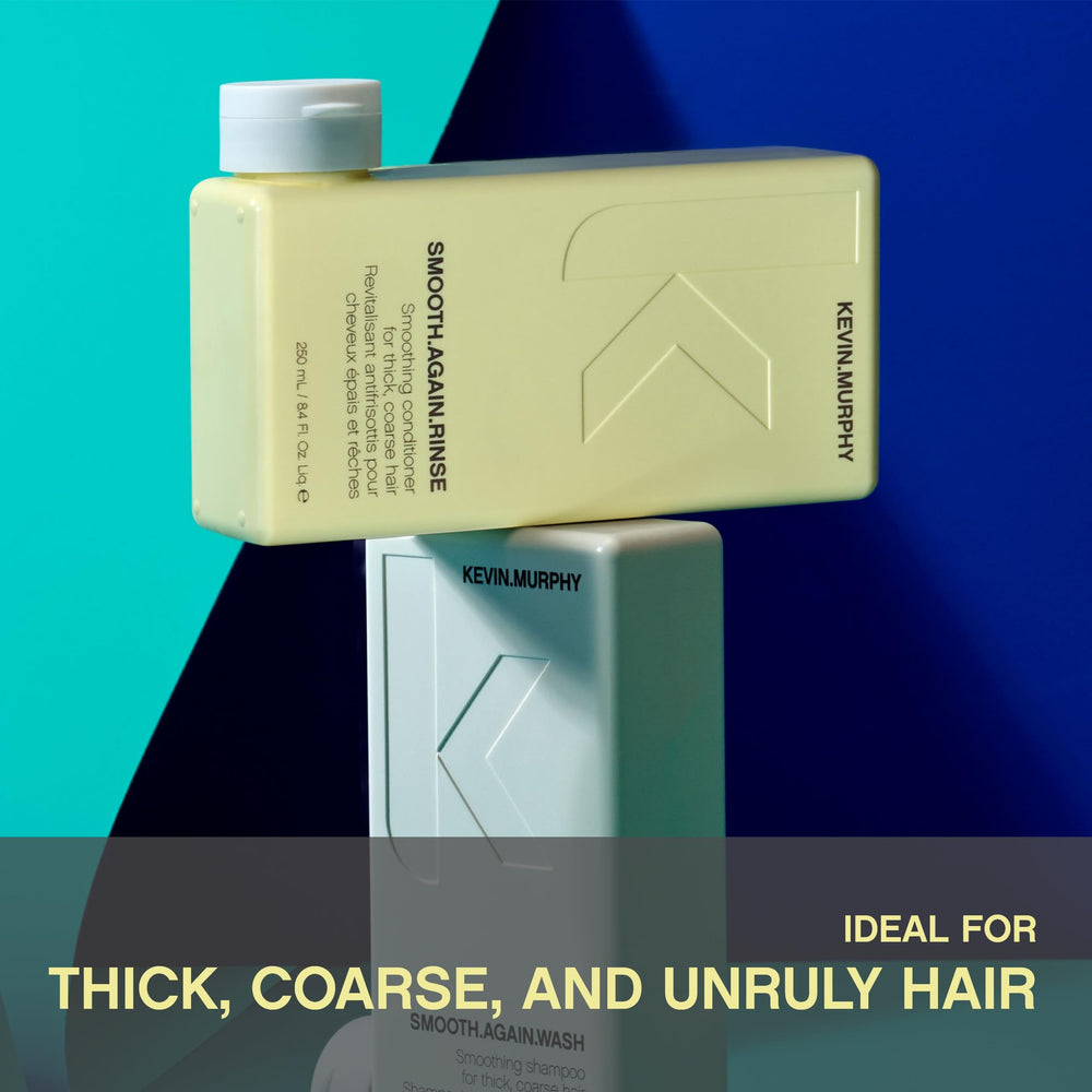 KEVIN.MURPHY before and after hair comparison showing reduced frizz and shine