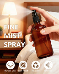 KEYWING hand holding 4oz bottle demonstrating portable size