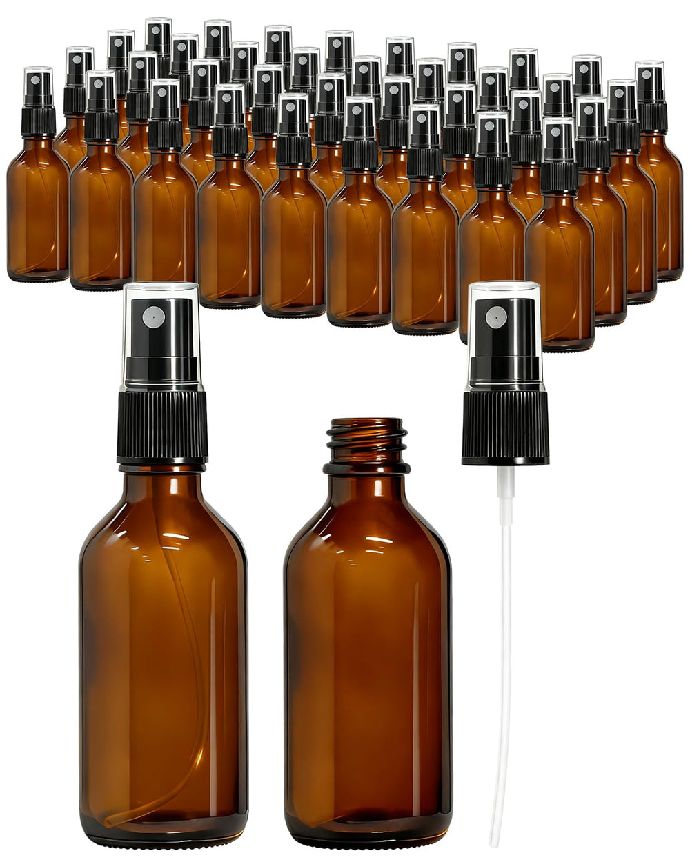 KEYWING front view of 36-pack amber spray bottles showing quantity and packaging benefit