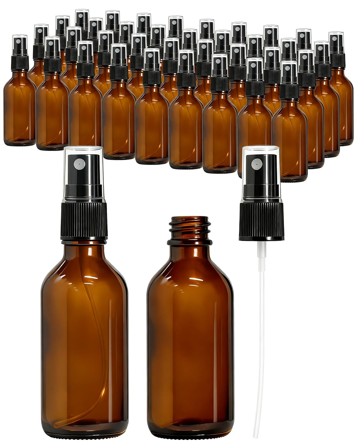 KEYWING front view of 36-pack amber spray bottles showing quantity and packaging benefit