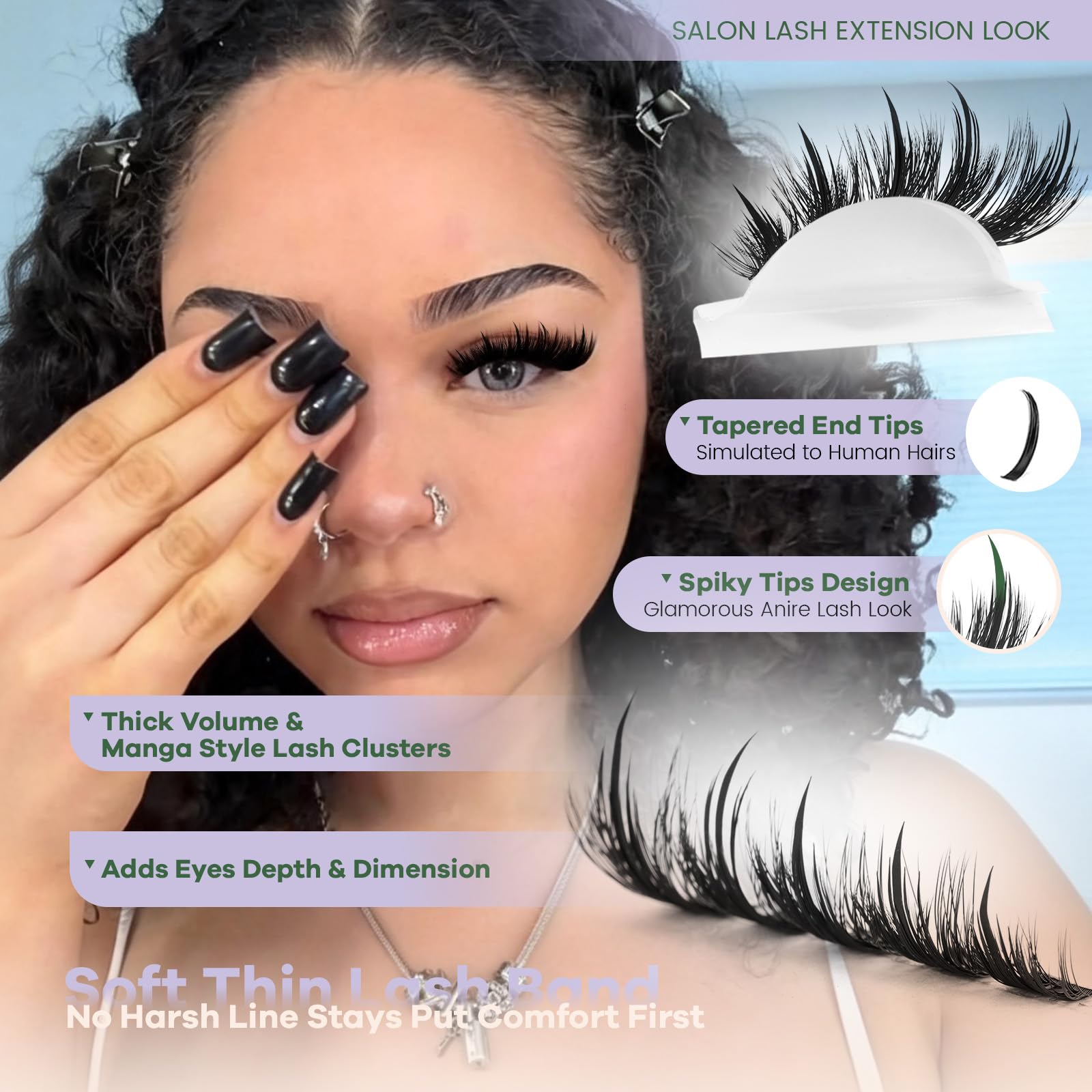 KEYYOU application demo on model eye illustrating finished look