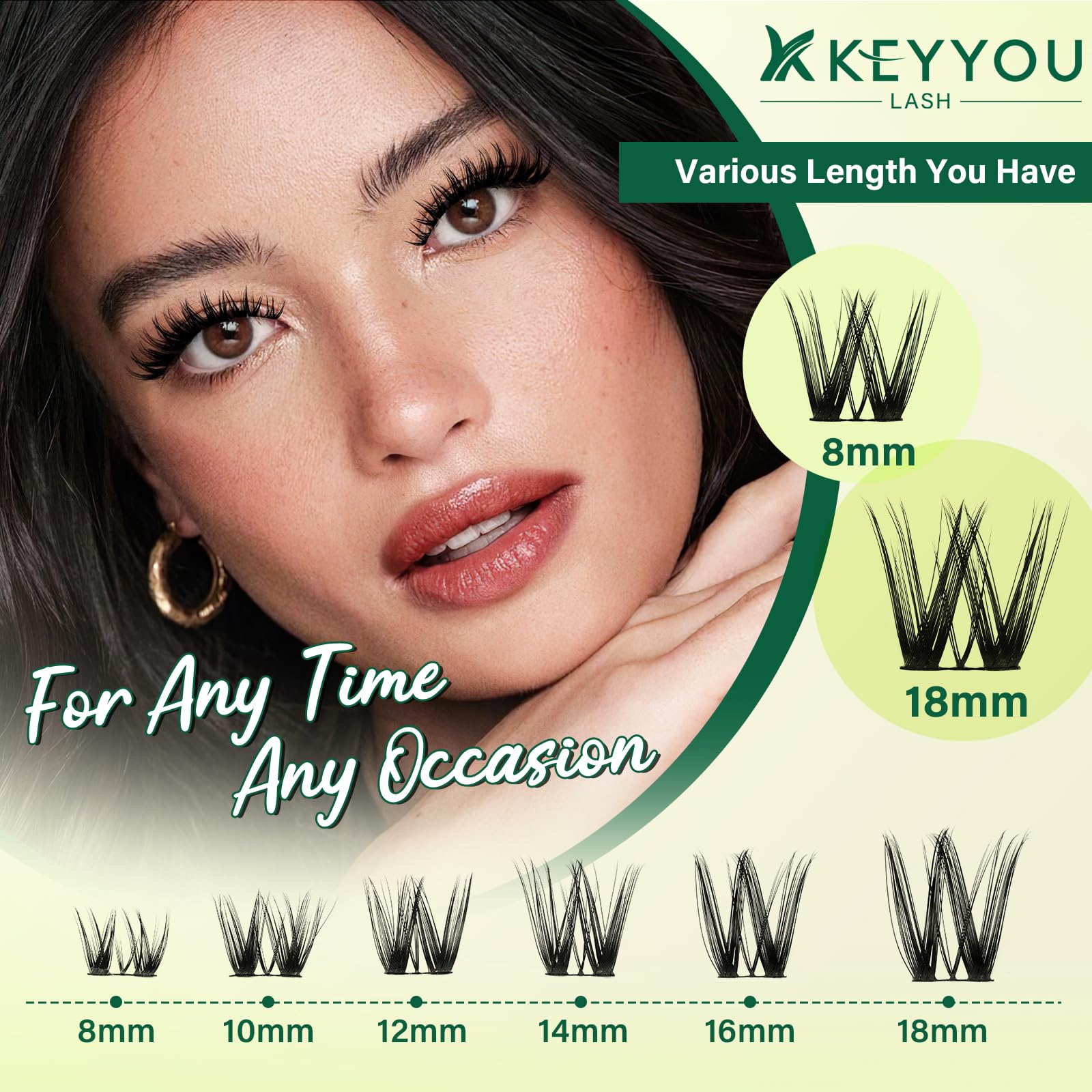 KEYYOU before and after eye comparison showing visible lift and volume