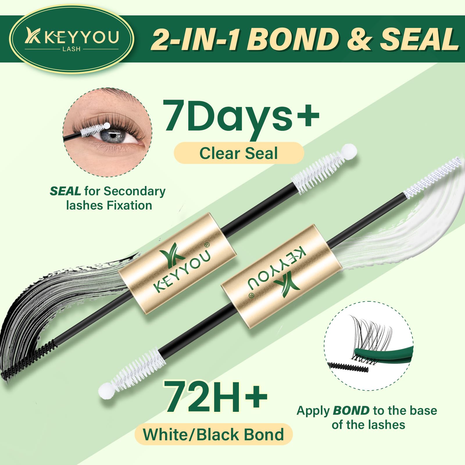 KEYYOU bond brush closeup delivering precise adhesive application benefit