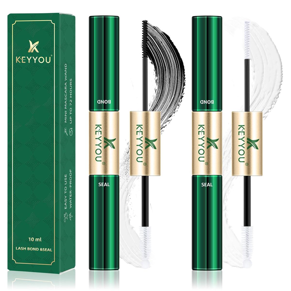 KEYYOU front packaging showing double-ended bond and seal for durable hold