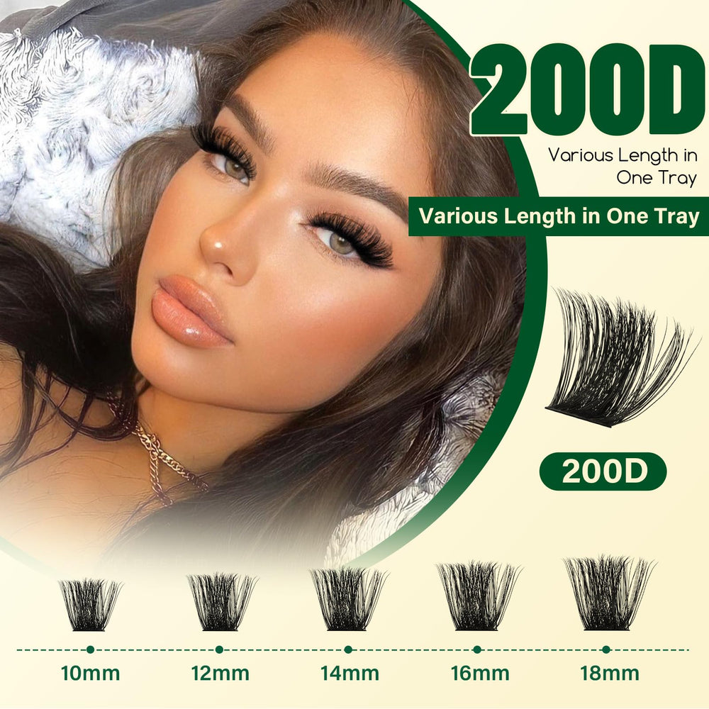KEYYOU model side profile wearing clusters to show lifted eye benefit