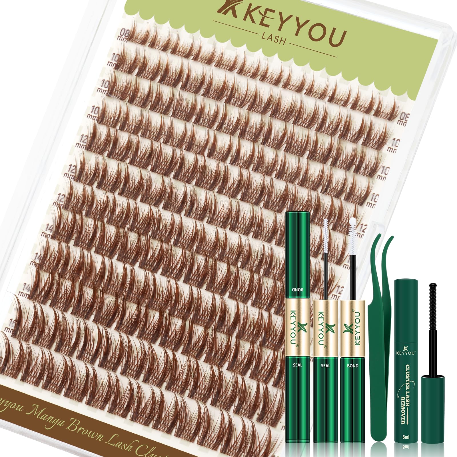 KEYYOU front packaging showing complete lash kit benefits