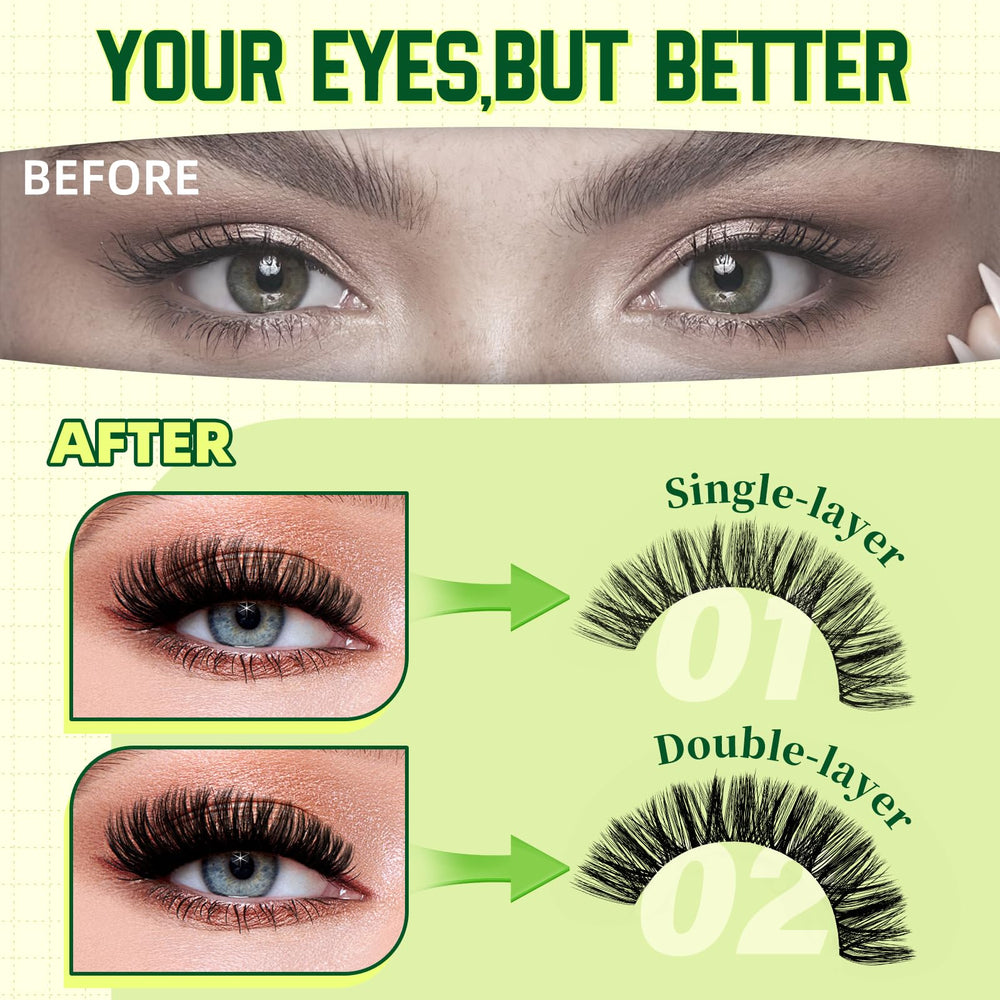 KEYYOU close-up of lash fibers texture offering natural matte finish