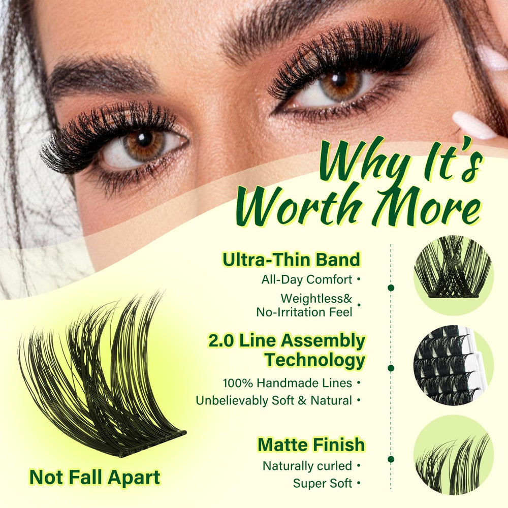 KEYYOU arranged cluster lengths 8-18mm showing layering options