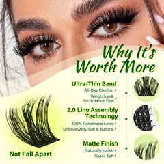 KEYYOU arranged cluster lengths 8-18mm showing layering options