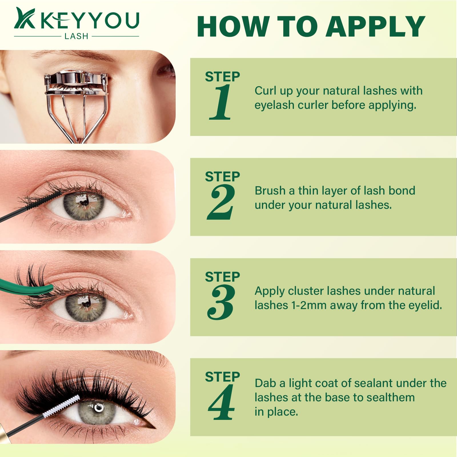 KEYYOU lifestyle shot wearing lashes showing natural daytime enhancement