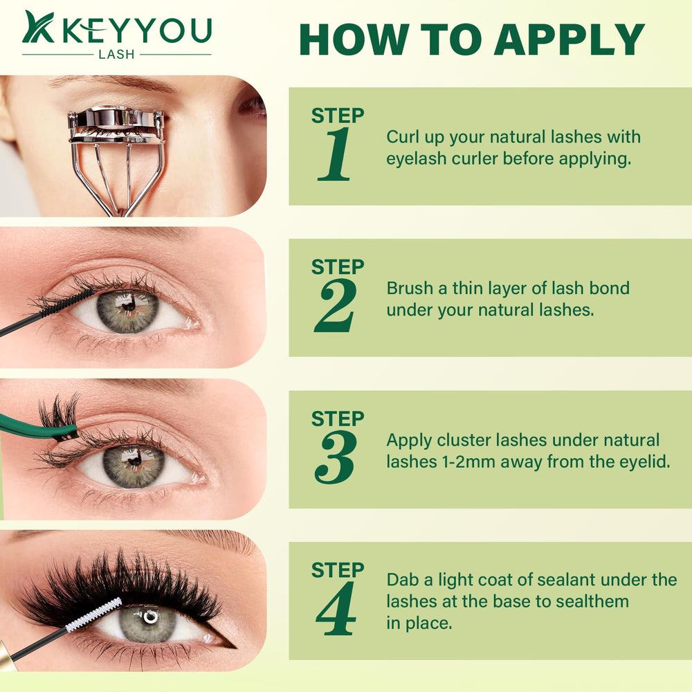 KEYYOU remover bottle with lashes illustrating safe removal and reuse