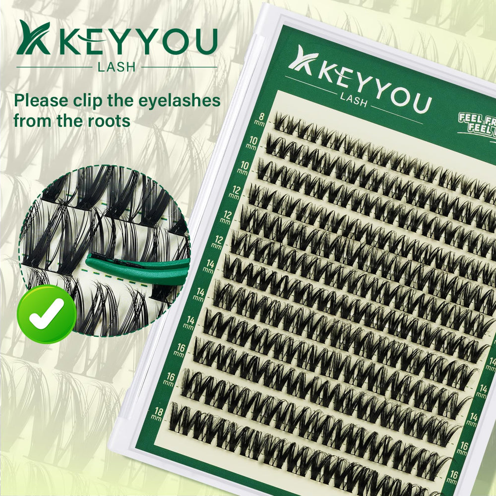 KEYYOU scale comparison in hand showing cluster size and easy handling