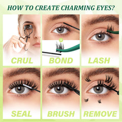 KEYYOU lashes worn in lifestyle setting demonstrating lifted, camera-ready eyes