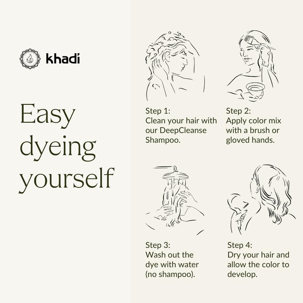 KHADI fresh botanical ingredients display emphasizing plant-based purity