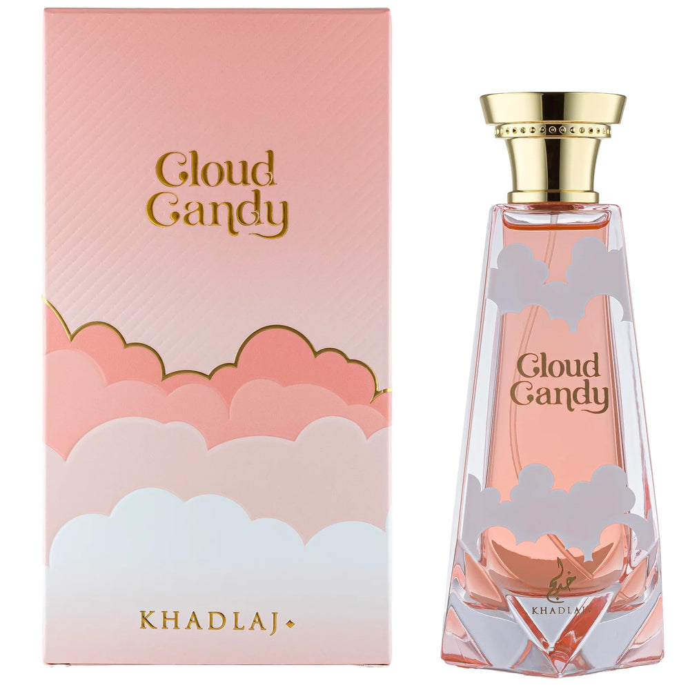 KHADLAJ PERFUMES Cloud Candy closeup atomizer highlighting easy spray control and precision