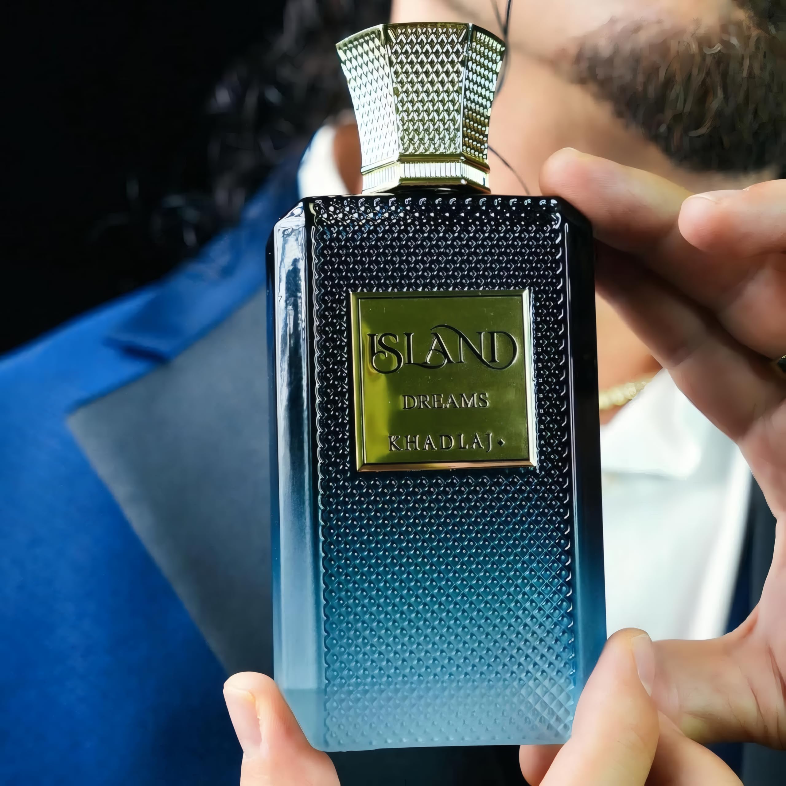 KHADLAJ PERFUMES bottle in evening light illustrating sophisticated nighttime wear