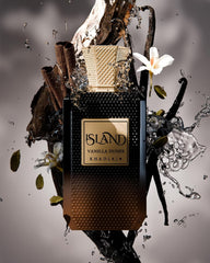 KHADLAJ PERFUMES bottle next to everyday items showing 100 ml scale and travel readiness