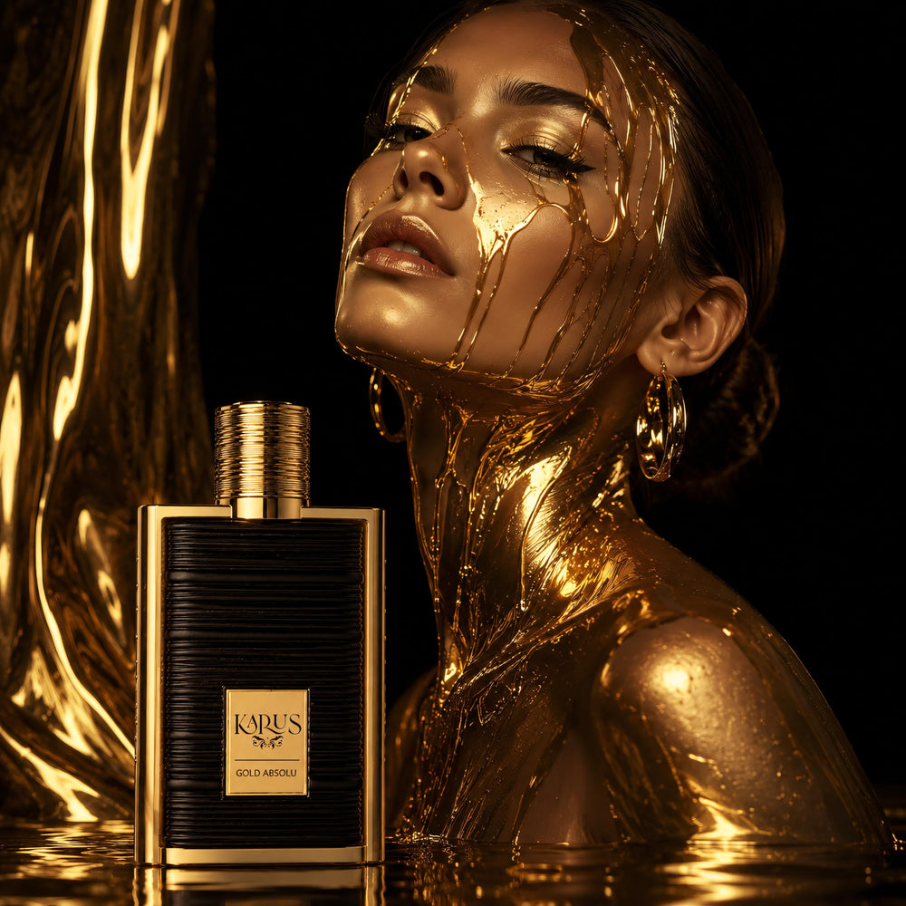 KHADLAJ PERFUMES boxed packaging styled as a gift-ready presentation