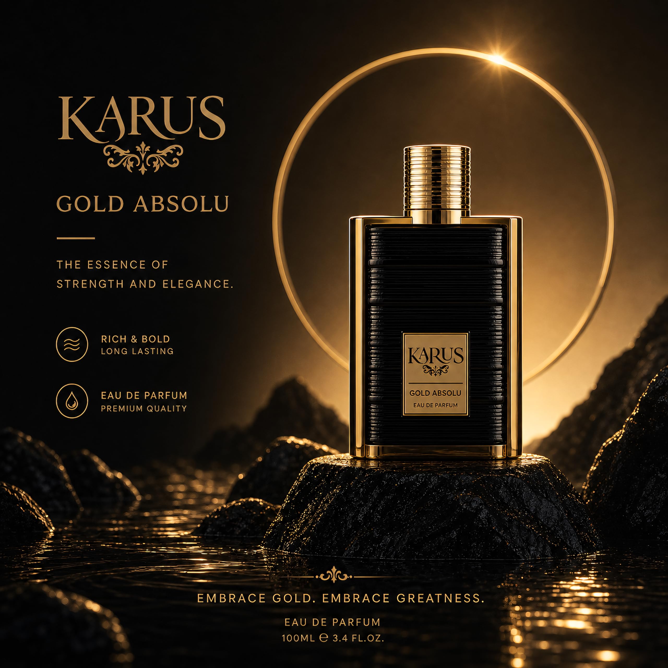 KHADLAJ PERFUMES bottle in soft glass lighting creating luxe ambiance