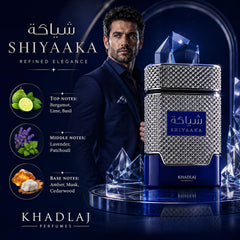 KHADLAJ PERFUMES fine atomized mist in air illustrating fresh citrus projection