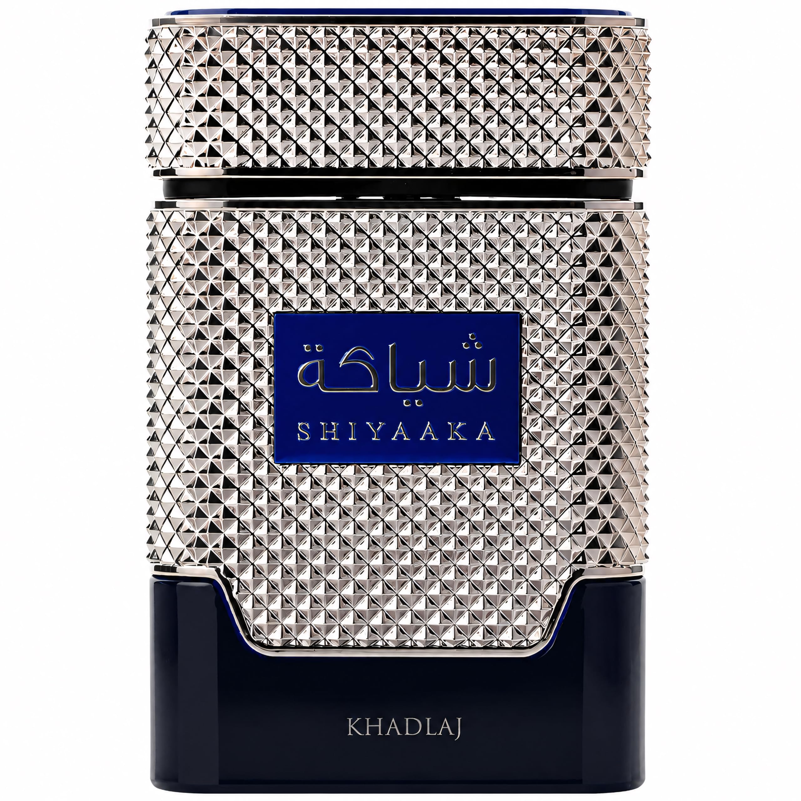 KHADLAJ PERFUMES front flacon showing elegant blue bottle and refined presentation
