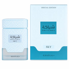 Khadlaj Shiyaaka Sky side profile highlighting elegant bottle silhouette