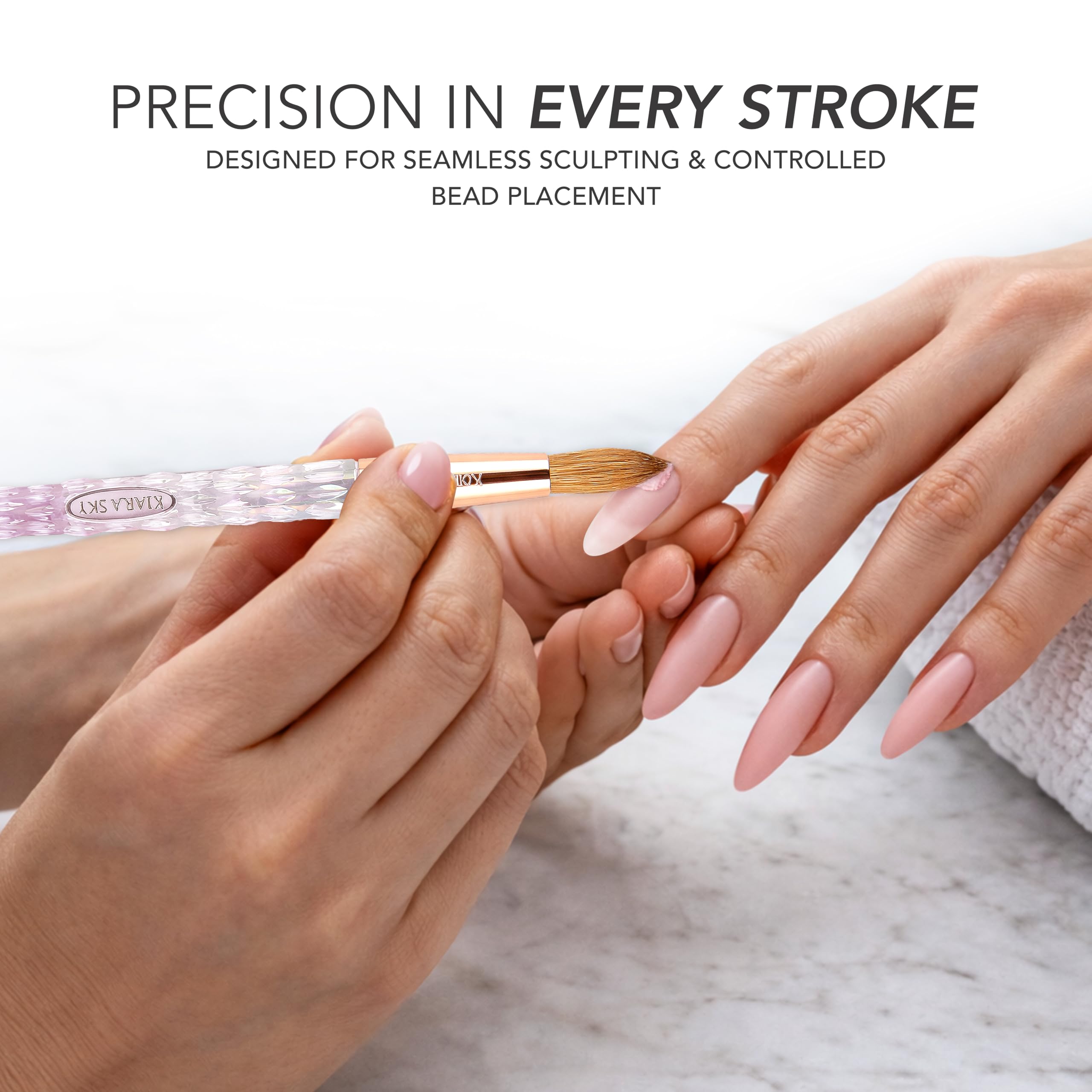 Kiara Sky brush on salon workstation portraying professional, long-lasting tool
