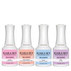 Kiara Sky front packaging showing four full-size bottles for complete dip system and easy setup