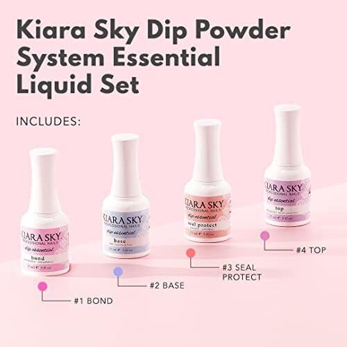 Kiara Sky Seal Protect being applied to nail to show added protection and layer bonding benefit
