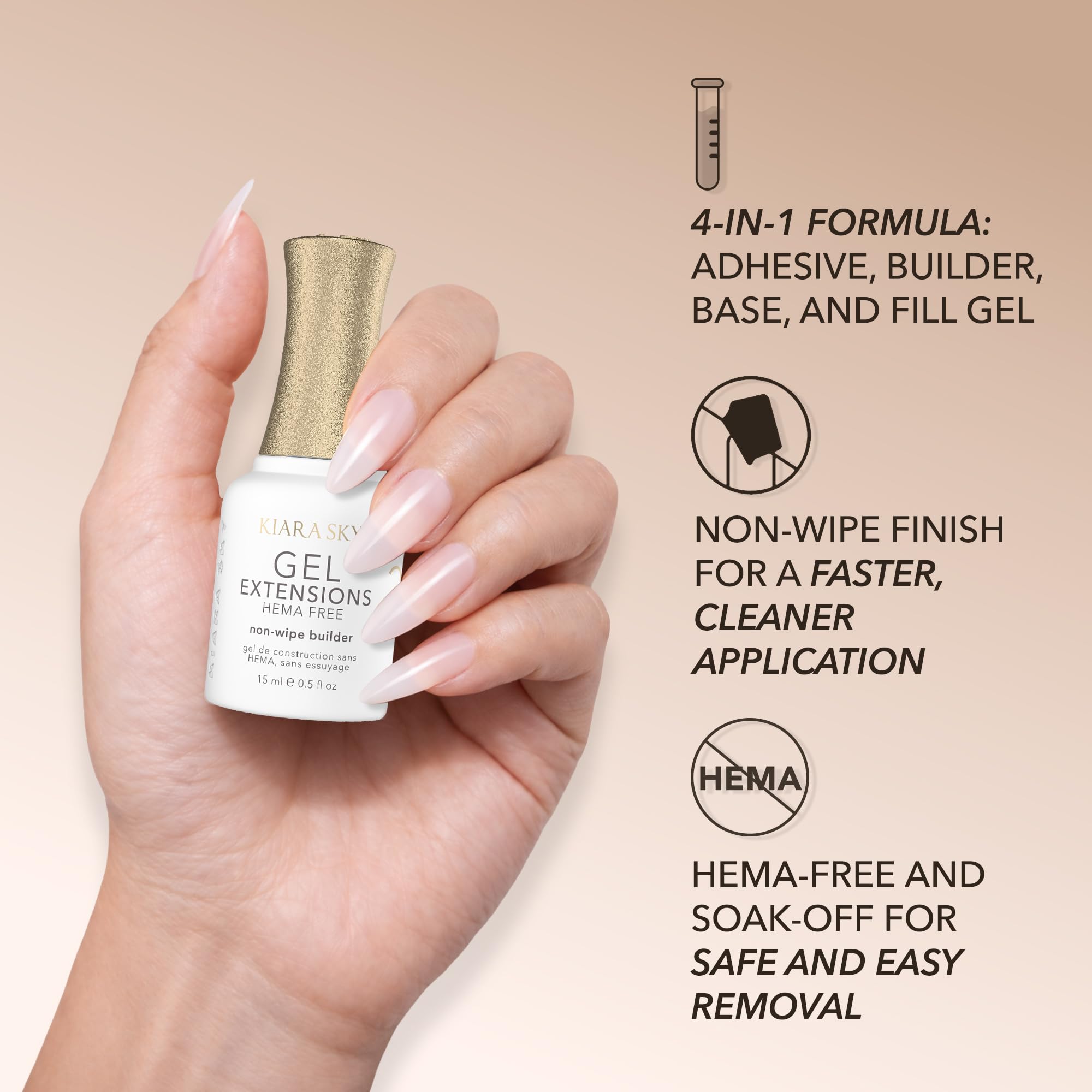 KIARA SKY 0.5 oz bottle beside measuring object showing compact salon-friendly size benefit