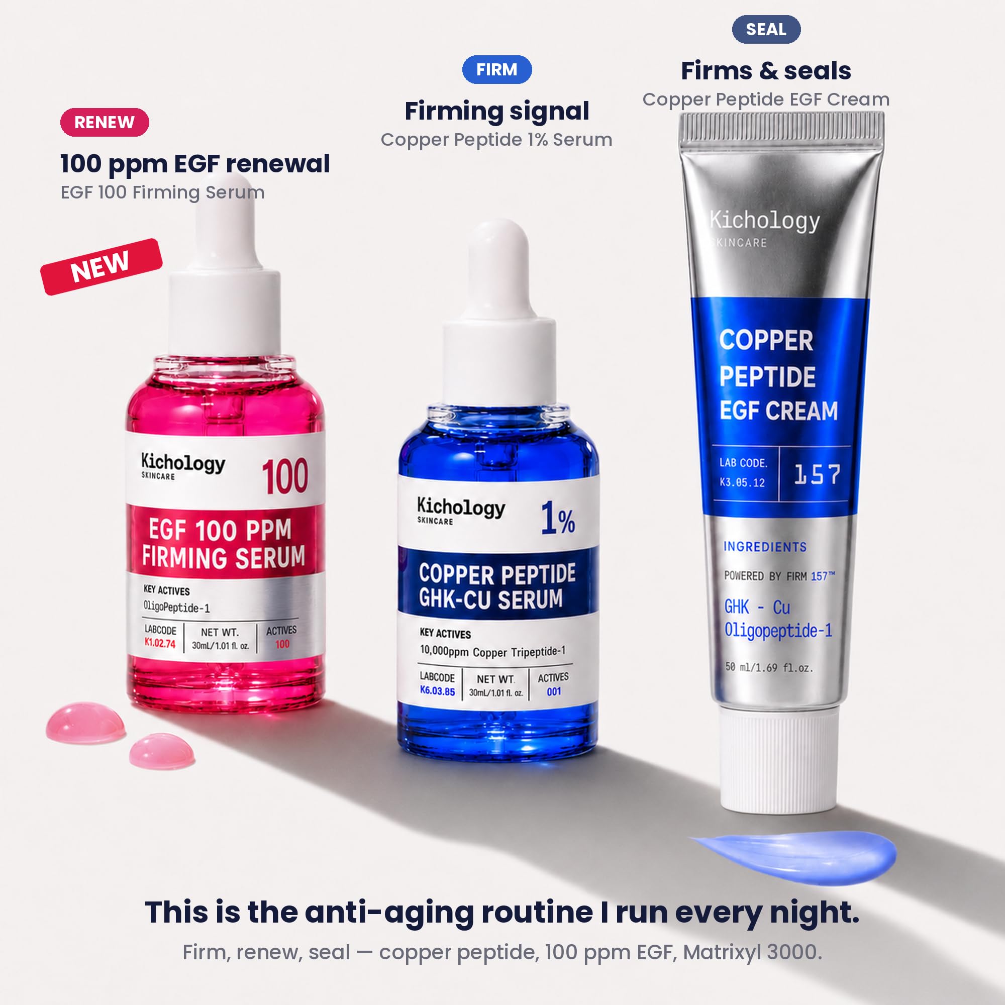 KICHOLOGY cream used under makeup for a smooth, non-greasy base benefit