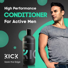 Kick conditioner texture close-up showing creamy lightweight hydration