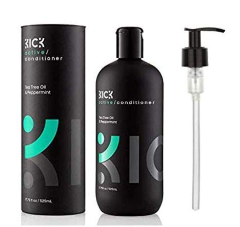 Kick front packaging showing tea tree peppermint benefits