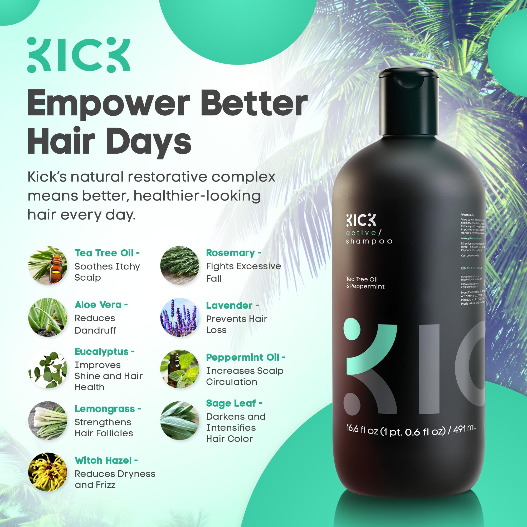 Kick in-shower use showing invigorating peppermint effect