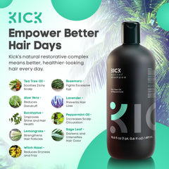 Kick in-shower use showing invigorating peppermint effect