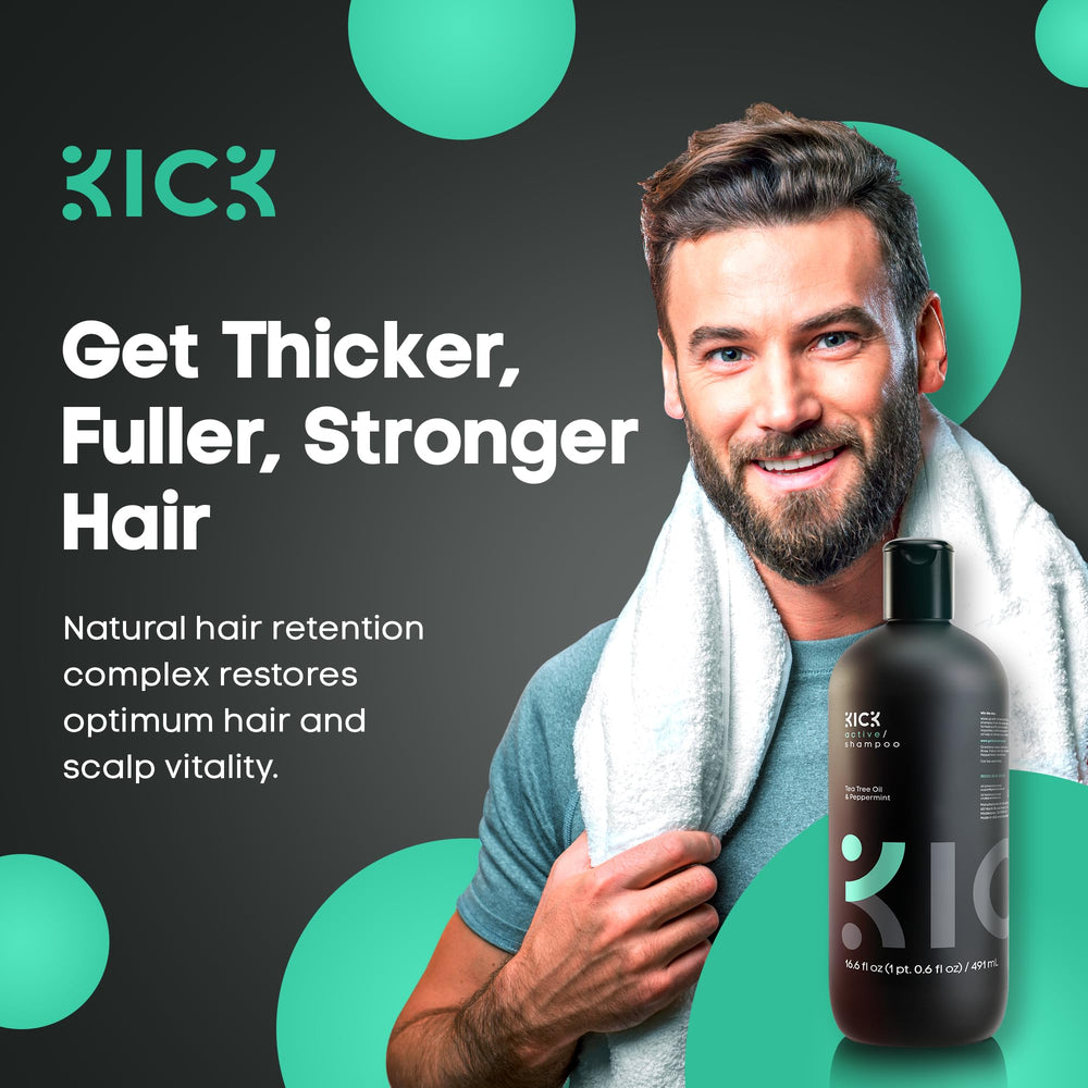 Kick label closeup highlighting ingredients and scent