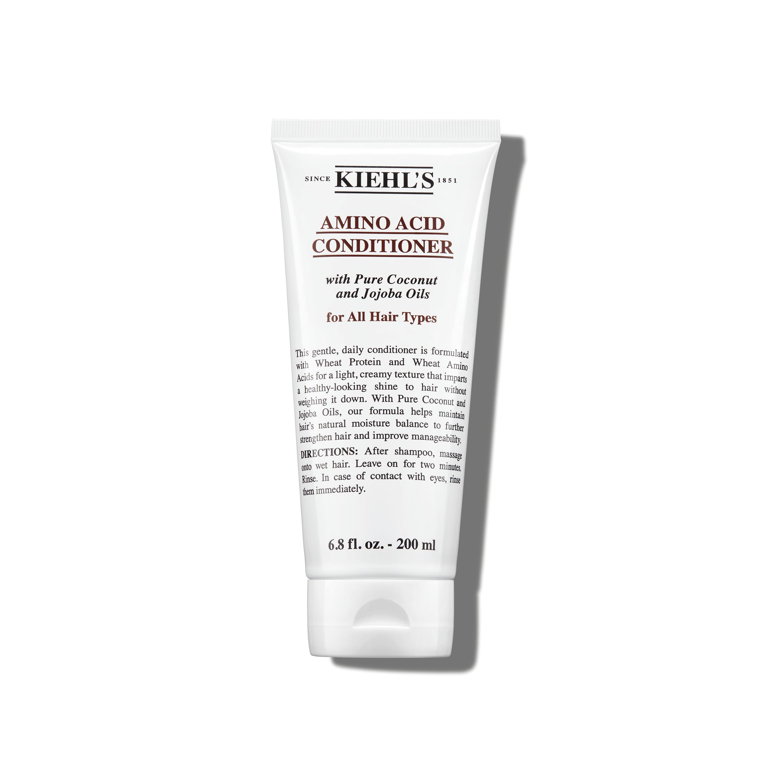 Kiehl's bottle front packaging showing product and benefit of gentle daily conditioning
