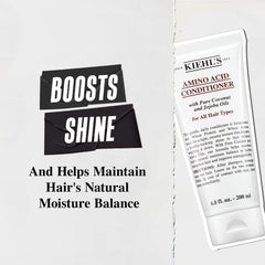 Kiehl's ingredient label close-up featuring amino acids, jojoba and coconut oil benefits