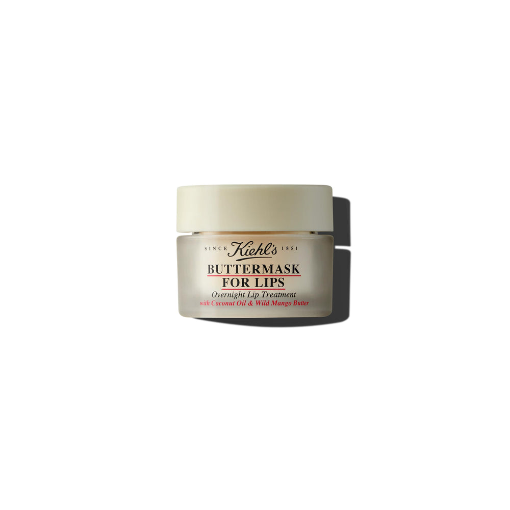 Kiehl's Buttermask front packaging showing jar and label benefits