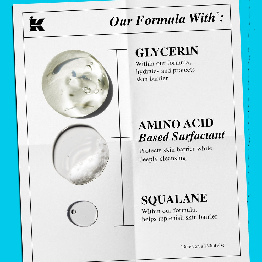 Kiehl's cleanser on bathroom sink showing gentle daily routine benefit