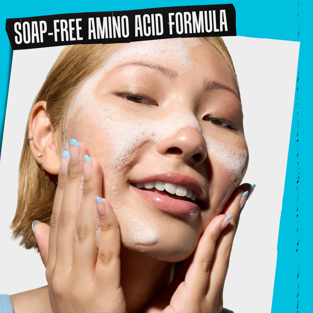 Kiehl's cleanser removing sunscreen and makeup for clean skin