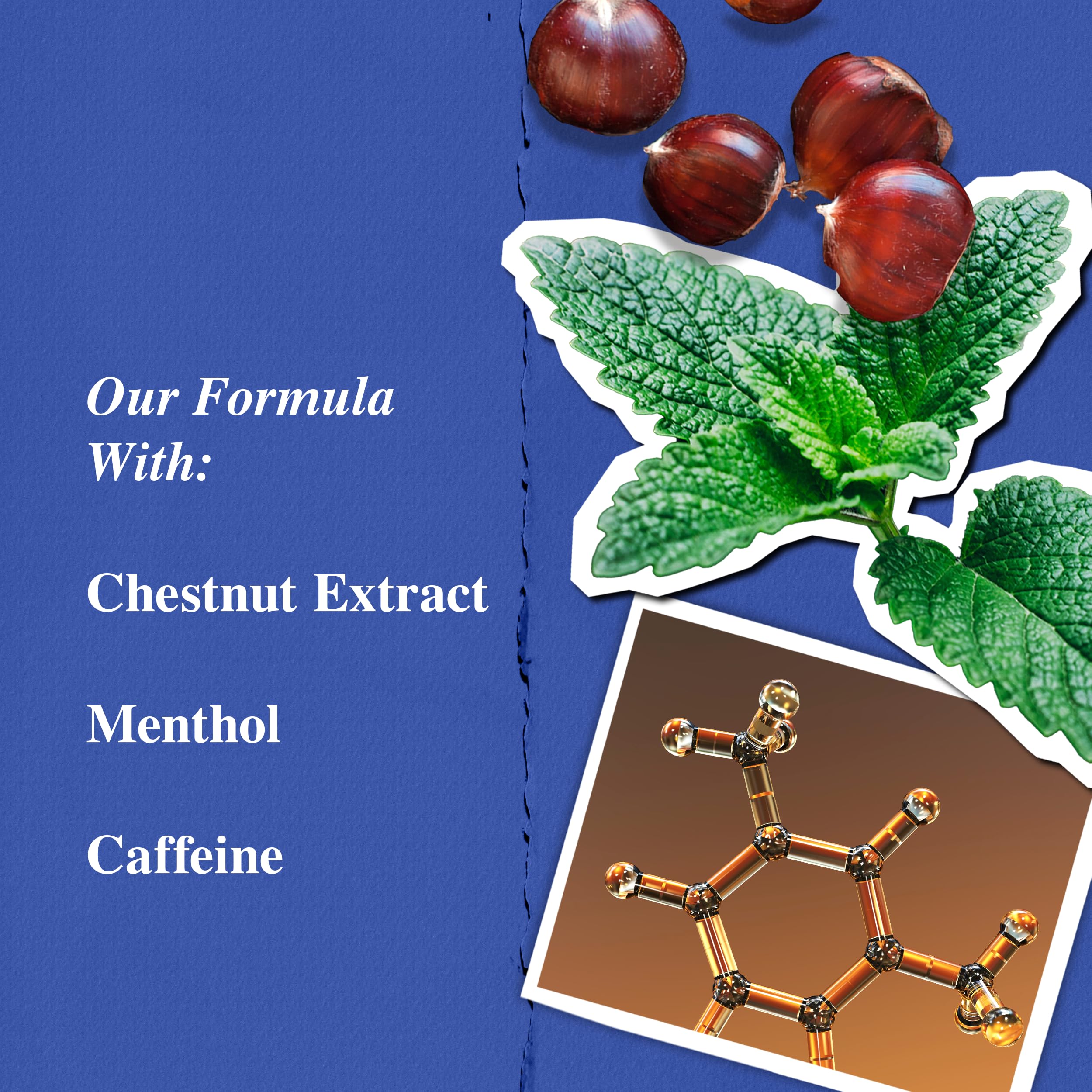 Kiehl's ingredient visual highlighting caffeine and vitamin E for energized skin benefits