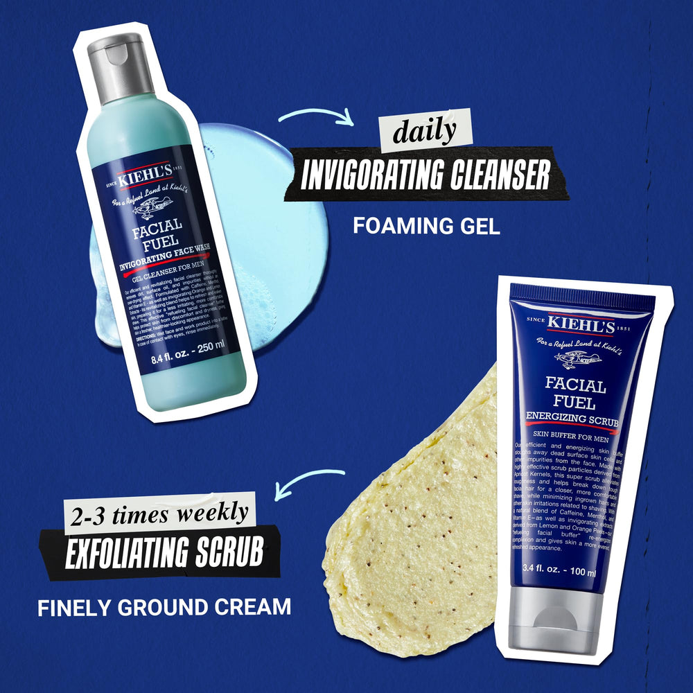 Before and after skin look with Kiehl's to show reduced dullness and clearer pores