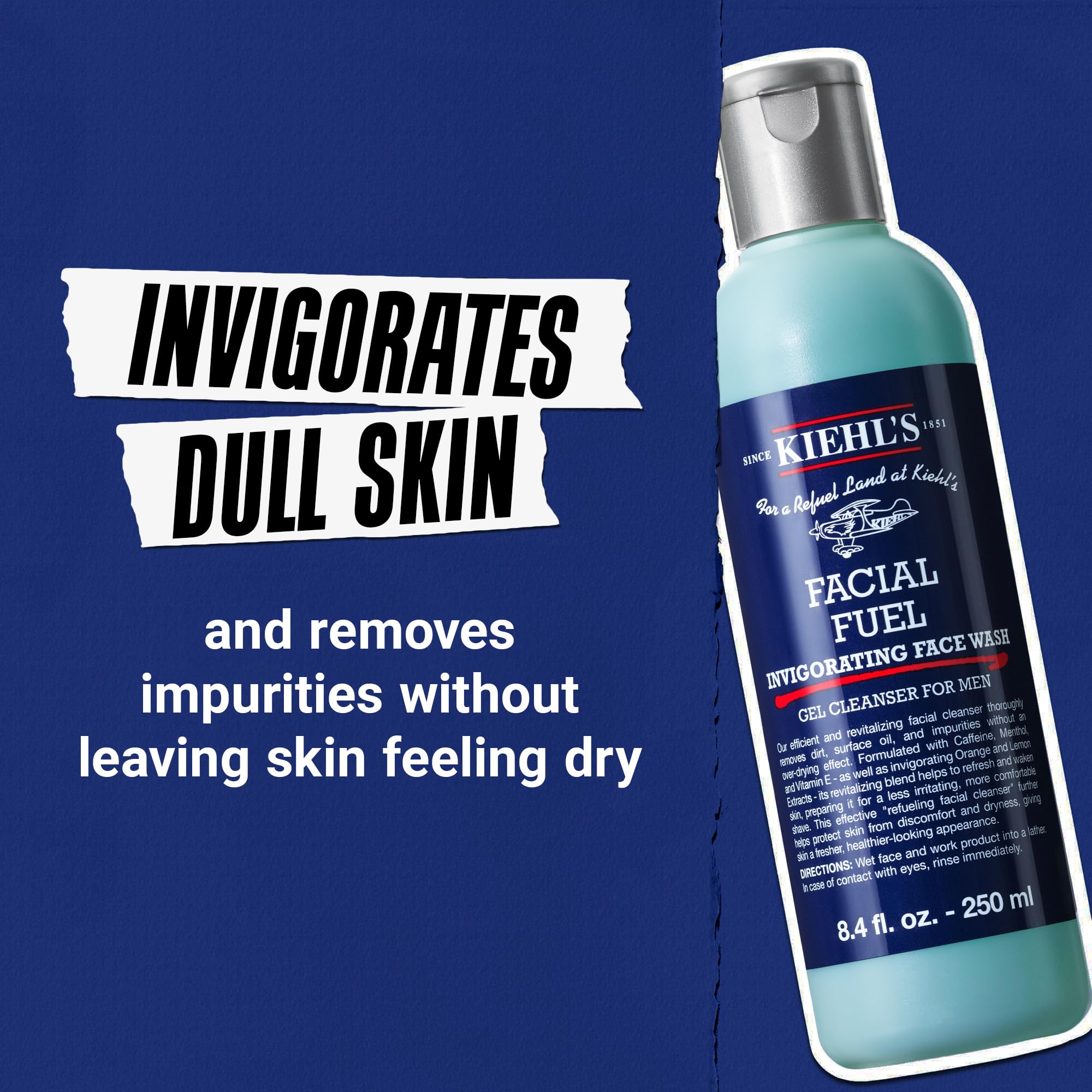 Close-up of Kiehl's gel texture highlighting smooth, non-drying formula