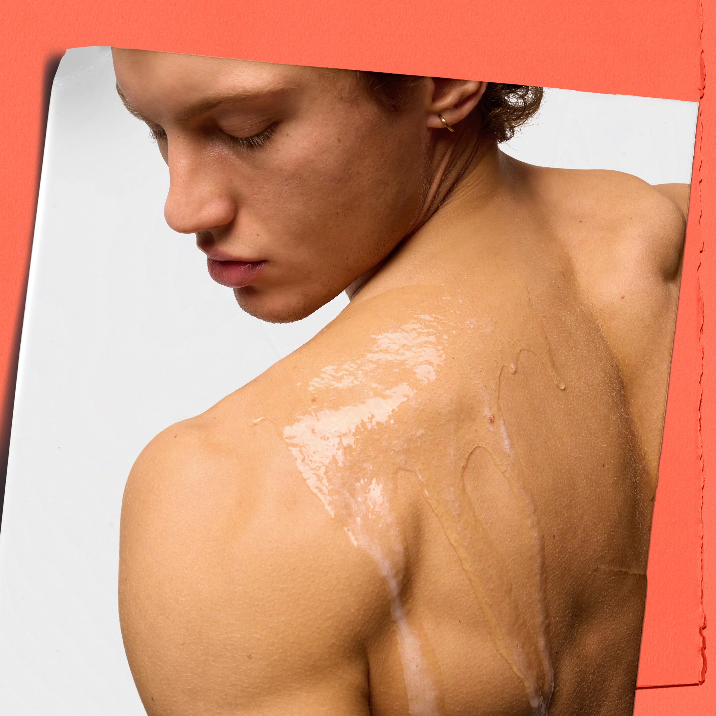 Kiehl's refill bottle pouring cleanser into a pump for easy refill benefit