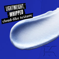 Kiehl's open jar close-up showing cloud-like texture for fast absorption benefit