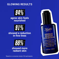 Kiehl's product in hand being applied to face illustrating easy nighttime use and hydration