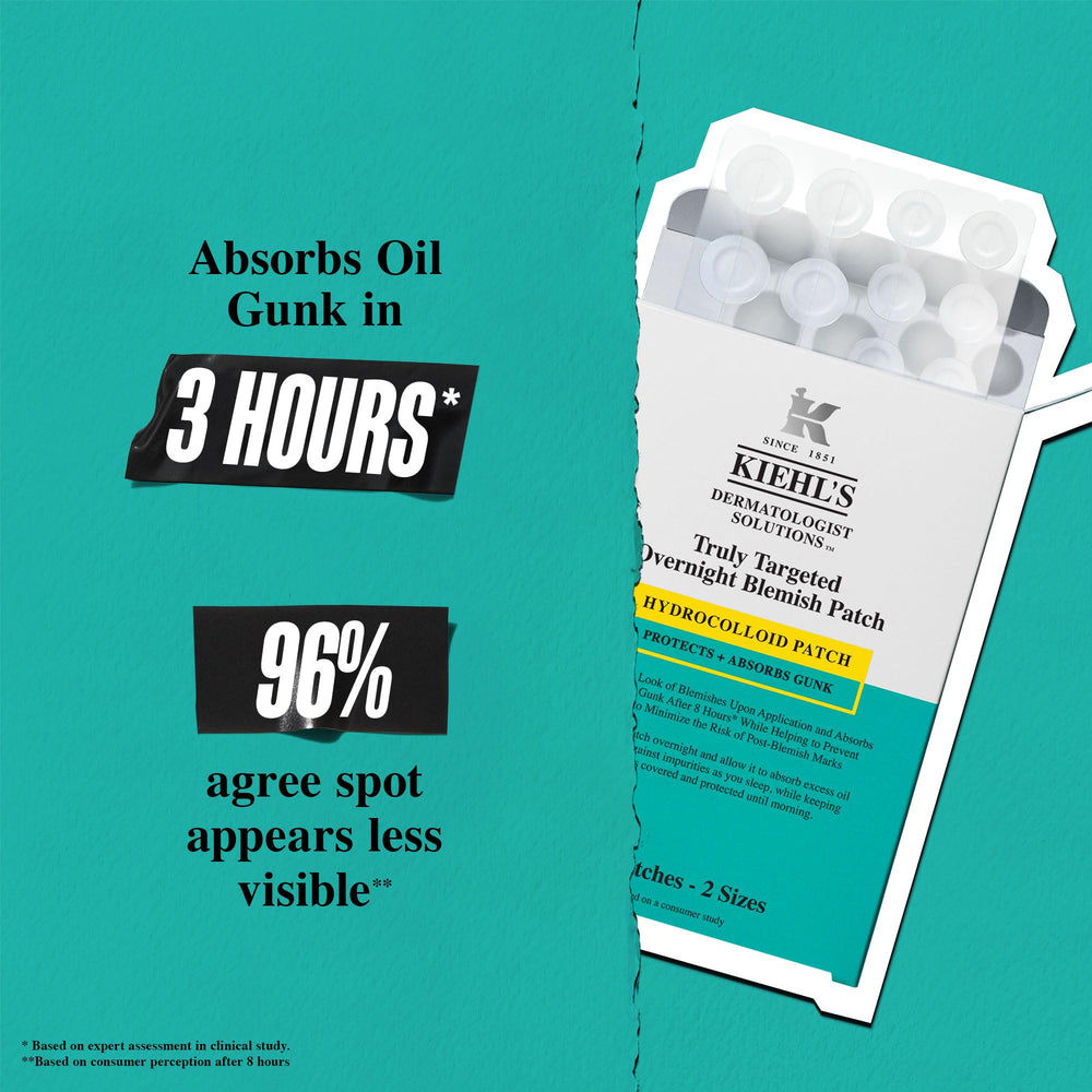 Kiehl's close-up of hydrocolloid texture showing absorption ability