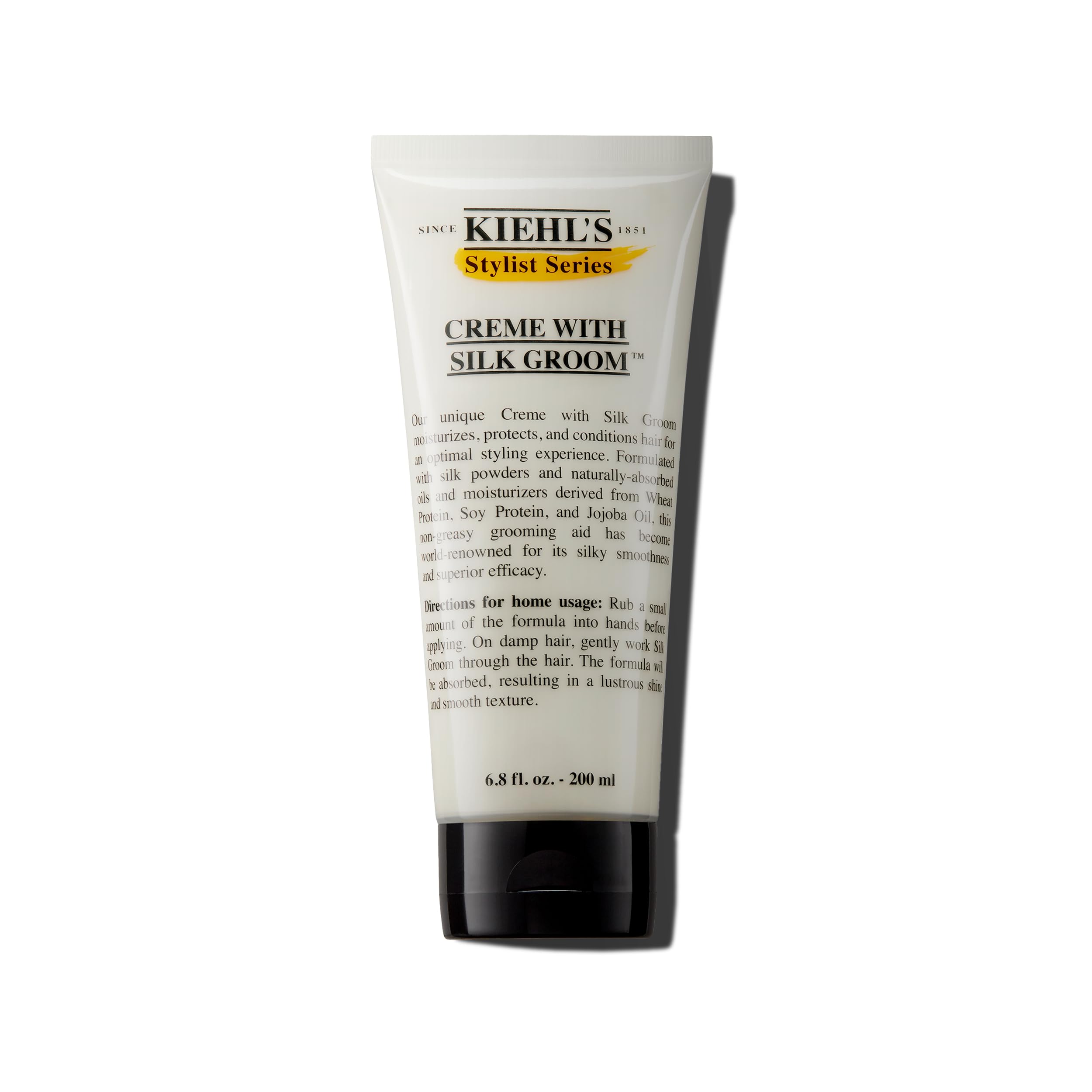 Kiehl's jar front view showing label and 6.8 fl oz size benefit