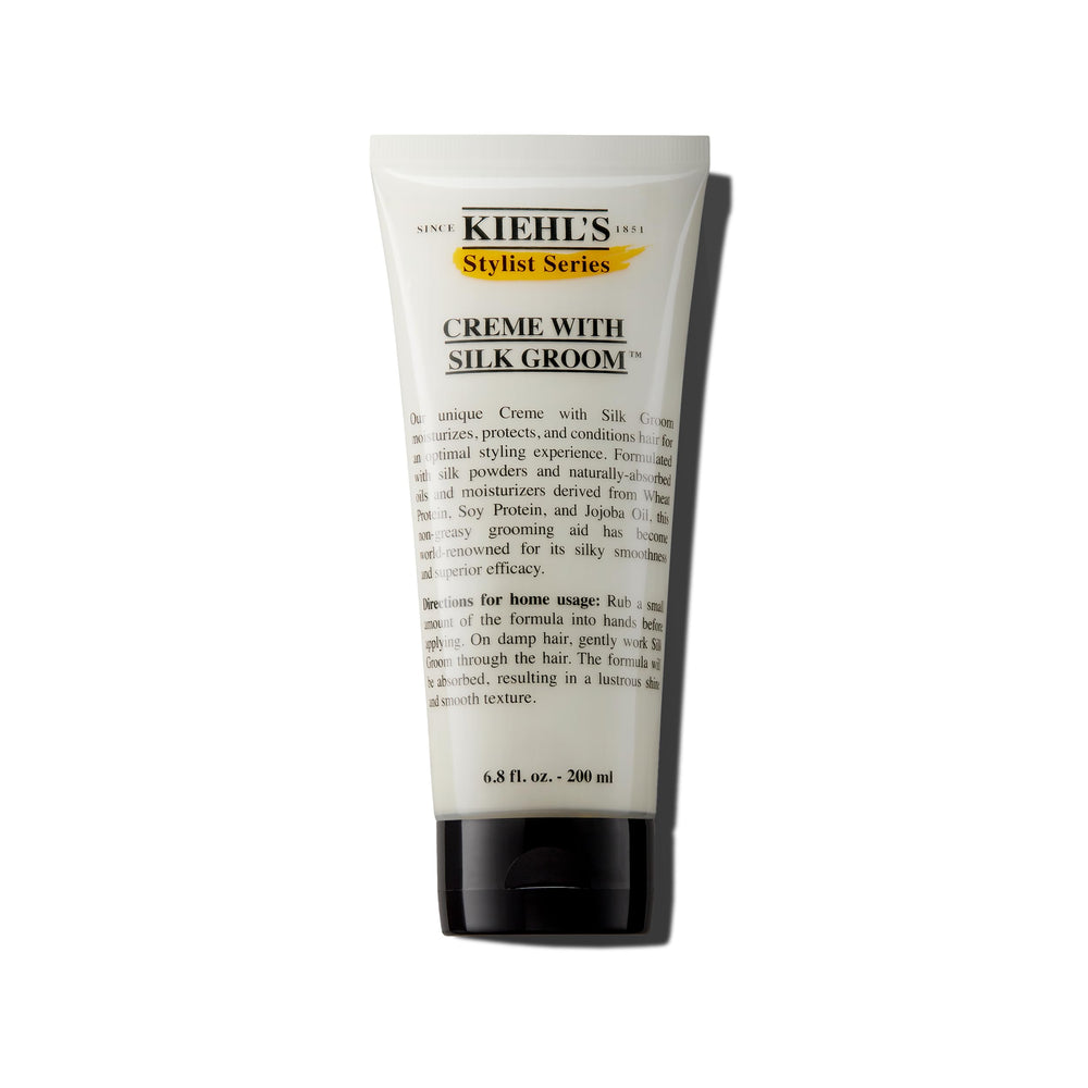 Kiehl's jar front view showing label and 6.8 fl oz size benefit
